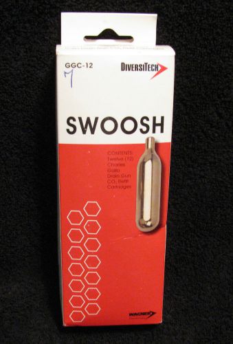 Diversitech ggc-12 swoosh 1 box of 12 co2 refill cartridges for gallo drain gun for sale