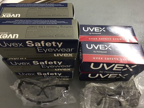 New - uvex safety eyewear! - brand new lot of 10!! in sealed bags! all clear! for sale