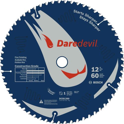 Bosch dcb1260 daredevil 12-inch 60-tooth fine finish circular saw blade for sale
