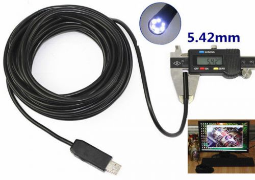5m Waterproof 720P USB Borescope Snake Inspection Endoscope Tube Camera Mirror