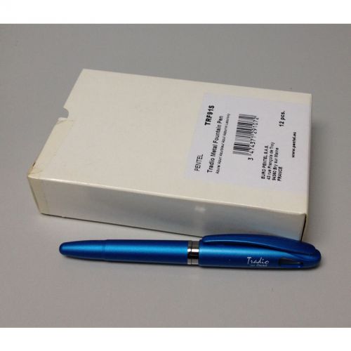 Pentel TRF91 Fountain Pen Bulk Pack (12pcs) - Blue Barrel