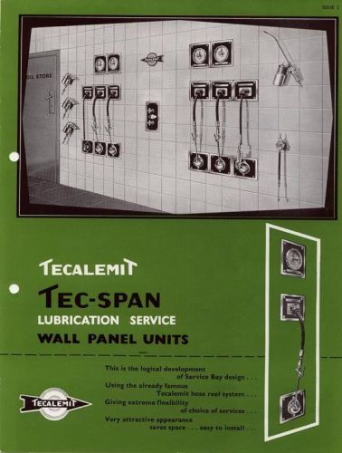 1956 Tecalemit Brochure Wall Panel Units