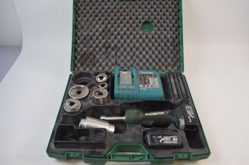 Greenlee LS50L Battery-Powered Punch Driver Tool Kit 2 Batteries Ratchet 1/2&#034;-2&#034;