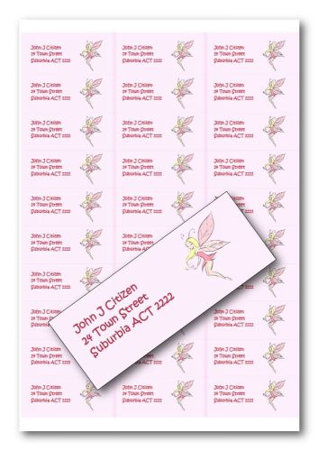 Personalised address labels - Fairy- Buy 4 sheets, get 1 free!