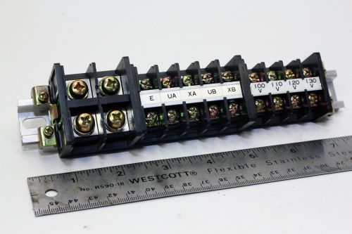 Kimuden terminal block strip 4p 2mm? + 5p 3.5mm? +2p 8mm? / 11 pole 600v on rail for sale