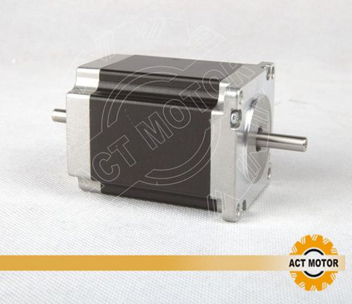 ACT 1PC Nema23 Stepper Motor 23HS8630B Dual Shaft 3A 270oz-in 76mm Engraver CNC