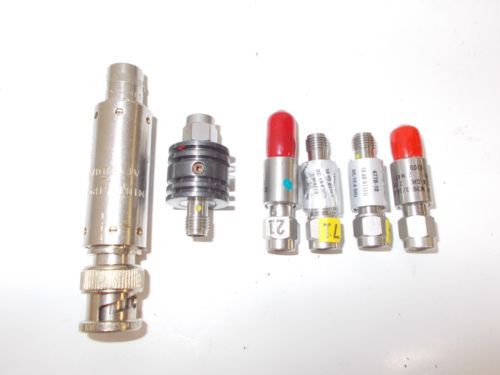 Lot 6 rf microwave 12.4ghz coaxial attenuator narda micro-circuits class 4 m3933 for sale