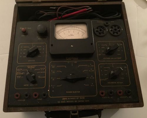 Antique DAYRAD The Radio Products Co. SERIES 54 RADIO SET TESTER 30&#039;s Wood Case