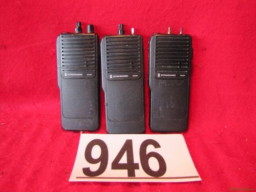 Lot of 3 ~ standard hx381 hx381v handheld two-way radios ~ p/r ~ #946 for sale