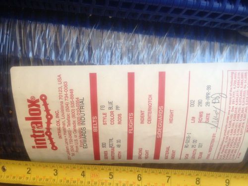 Intralox 900 series blue conveyor belt 48&#034; width x 25&#039; length almost to rolls for sale