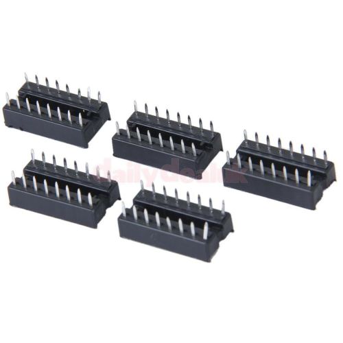 5pcs 16pin dip dip16 ic socket adapter adaptor pitch 2.54mm 1a 20m? ac 300v for sale