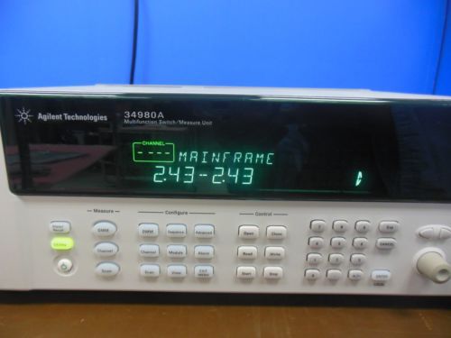 Keysight used 34980a multifunction switch/measure unit (agilent 34980a) for sale
