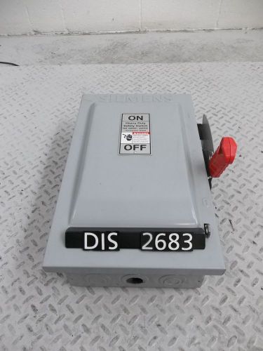 Siemens 600 Volt 60 Amp Fused Disconnect (DIS2683)