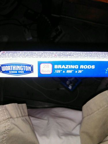 Worthington brazing rods, 28 per pack, 15%silver.