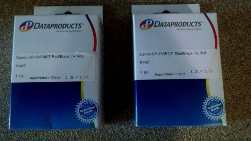 Lot of 2 Canon CP-13/IR40T Red/Black Ink Rolls  R1427