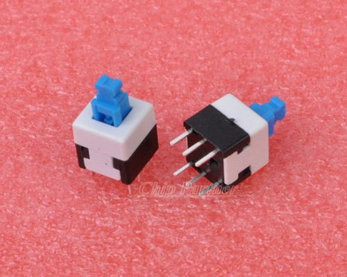 10pcs 8x8mm blue cap self-locking type square button switch control for sale