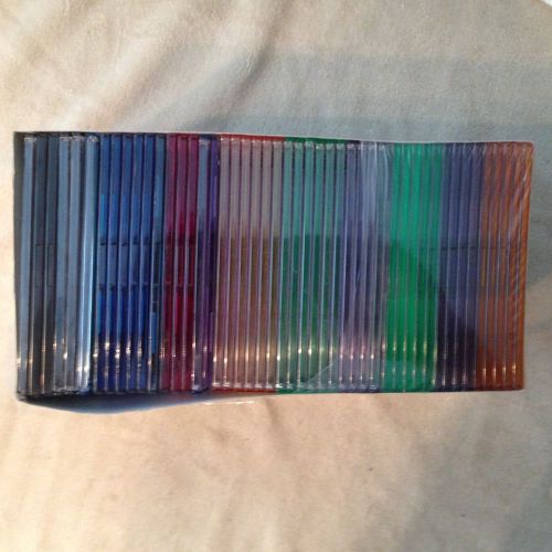 Assortment of Colored Slim Plastic CD/DVD Jewel Cases