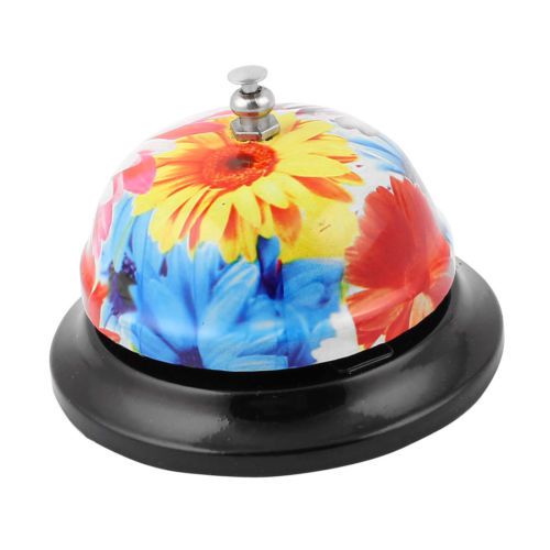Flower Pattern Restaurant Hotel Counter Reception Service Call Bell Multicolor
