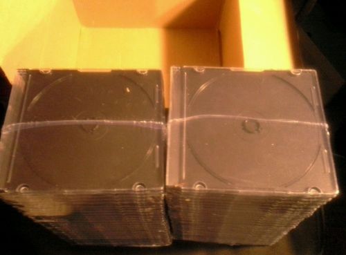 *NEW* SEALED 100 ct Slim CD/DVD Jewel Cases