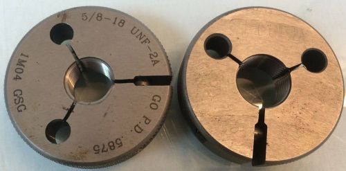 Lot of 2 thread gauges 5/8-18 unf-2a and 3/4-16 unf-2a for sale