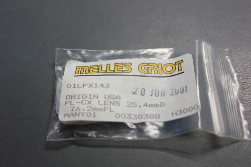 NEW MELLES GRIOT PLANO CONVEX GLASS LENS  01 LPX 143 (S19-2-165A)