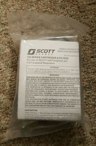 Scott safety 742 twin cartridges &amp; filters for half &amp; full face respirators for sale