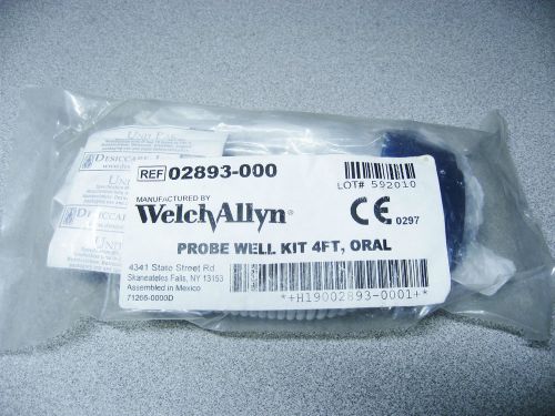 Welch allyn suretemp plus probe well kit 4ft, oral # 02893-000 new &amp; sealed for sale
