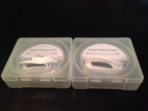 Lot of 2 Intuit Mobile Card Reader Swiper White for iPhone Android Smartphone