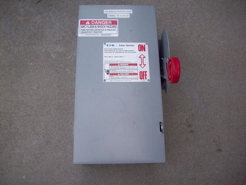 cutler- hammer disconnect eaton type1  60amp 600 volts 3 pole  dh 362 fgh