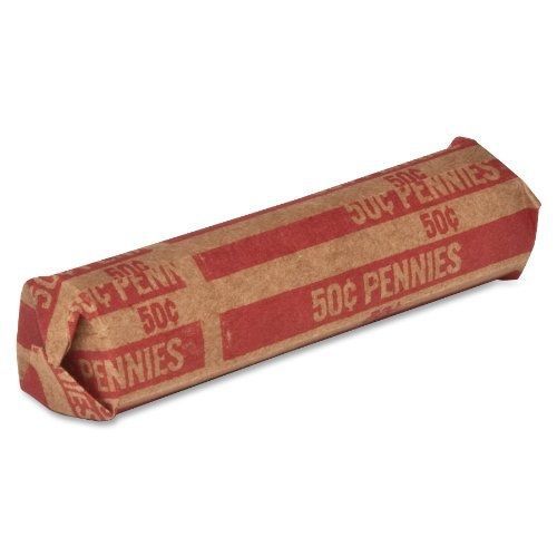 Coin Wrapper, 60 lb., Pennies, .50, 1000/Box, Red
