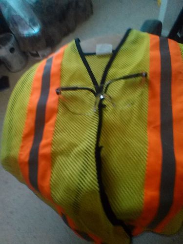 safety vest and glasses