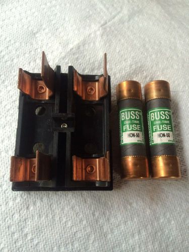 Vintage &#034;general switch co.&#034; 60 amp pullout fuse block with two 50a. fuses for sale
