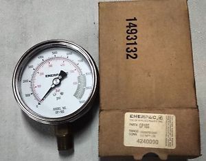 New enerpac gp10s analogue positive pressure gauge hydraulic 700bar/1000psi for sale
