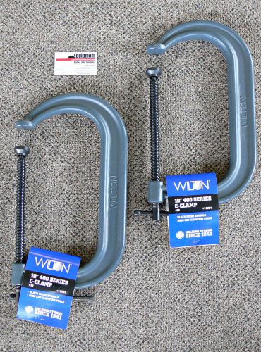 Wilton 10&#034; 400-series drop-forged c-clamps  ~ model 410 (pair!) for sale
