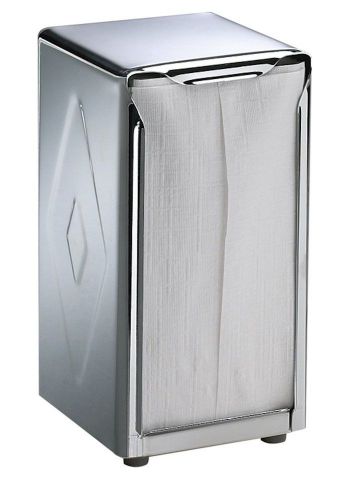 San Jamar H900X Stainless Steel Tallfold Table-Top Napkin Dispenser 3-3/4&#034; Wi...