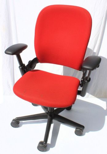 Executive  chair by steelcase leap v2 fully loaded in red fabric ergonomic (#1) for sale