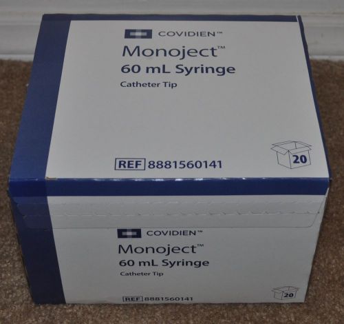Monoject 60 mL Syringe Catheter Tip, Sealed Box of 20