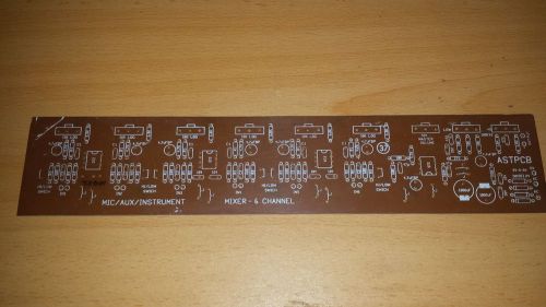 6 Channel Audio Mixer PCB DIY AUX / MIC / INSTRUMENT Mixer PCB + Components