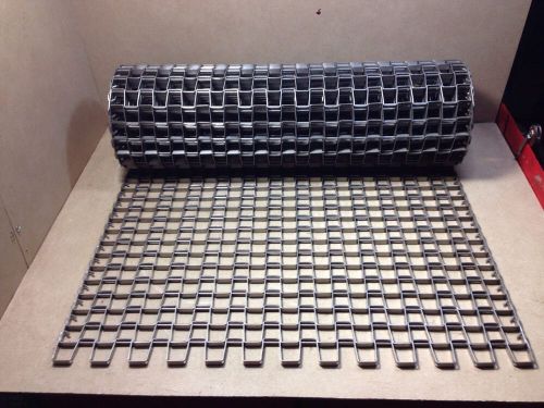 1x1&#034; mesh flat wire stainless steel conveyor belt chain 24&#034;x 10&#039; long for sale