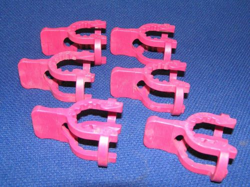 6 Keck Ball and Socket Plastic Clamp - Red Clips # KS29