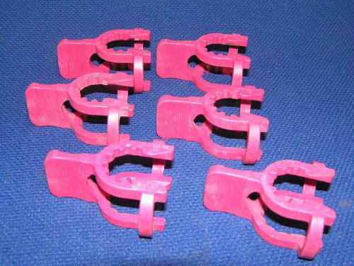 6 Keck Ball and Socket Plastic Clamp - Red Clips # KS29