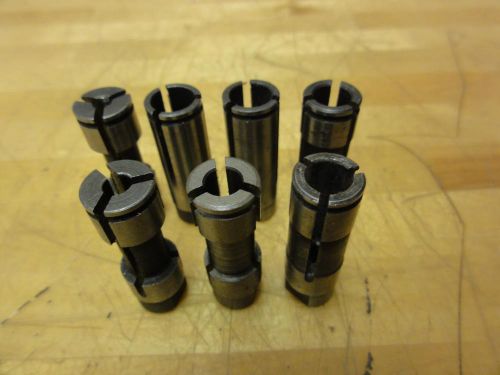 (7) assorted size #2 procunier tap tapping collets, 1-1/2&#034; long, 1/2&#034; diameter for sale