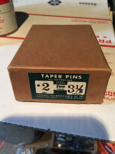 100 STEEL TAPER PINS SIZE 2 LENGTH 3.5&#034;