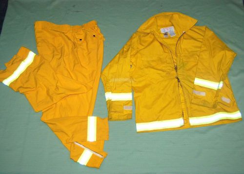New firefighter wildland jacket/pants w/reflectors (has stenciling on jacket) for sale