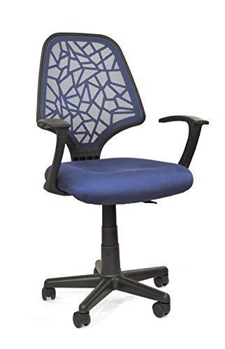 NEW Urban Shop Crackled Office Task Chair with Armrest  Navy