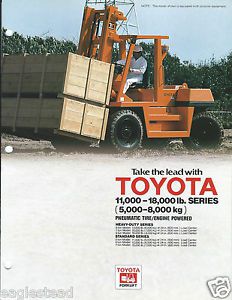 Fork lift truck brochure - toyota - 3fde60 et al 11000 - 18000 lb series (lt269) for sale