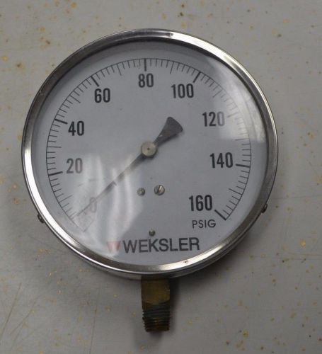 Weksler Pressure Gauges 0/160 PSIG 5” Dial