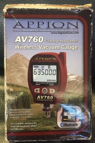 Appion AV760  Wireless Full Range Digital Vacuum Gauge New Free Shipping