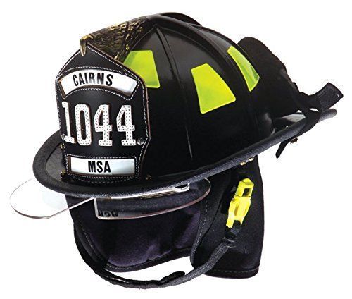 MSA 1044DSB Traditional Composite Fire Helmet Shield with Defender Firefighter