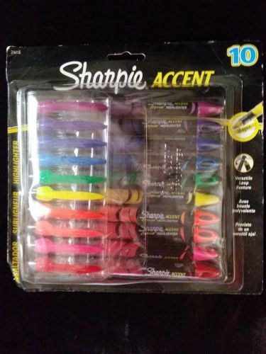 Sharpie Accent #24415 x10 Highlighters Multi Colors New